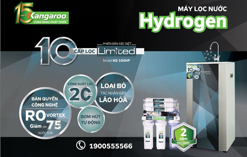 Máy lọc nước Kangaroo HYDROGEN PLUS KG100HP VTU