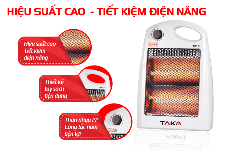 QUẠT SƯỞI THẠCH ANH TAKA TKE12H (Hàng chính hãng)