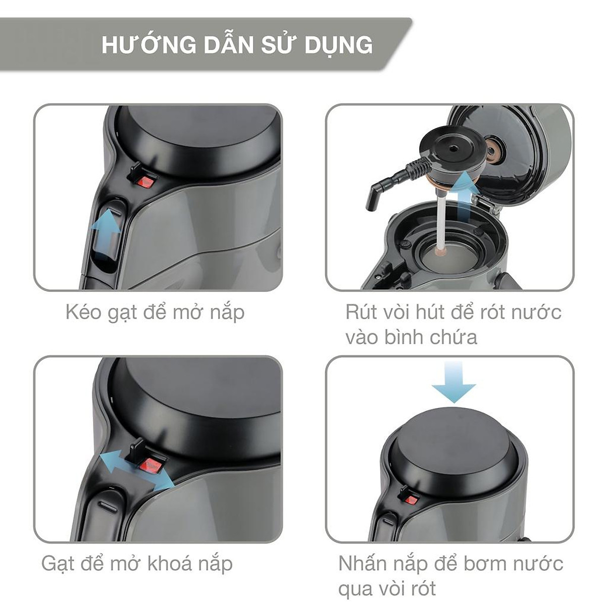 [HÀNG CHÍNH HÃNG] Bình inox giữ nhiệt nóng lạnh LEBENLANG LBP569 dung tích 2.2L