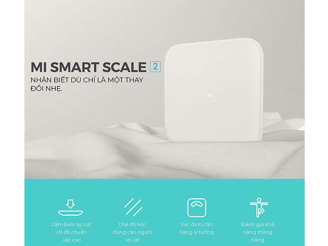 [HÀNG CHÍNH HÃNG] Cân sức khoẻ Xiaomi Smart Scale 2