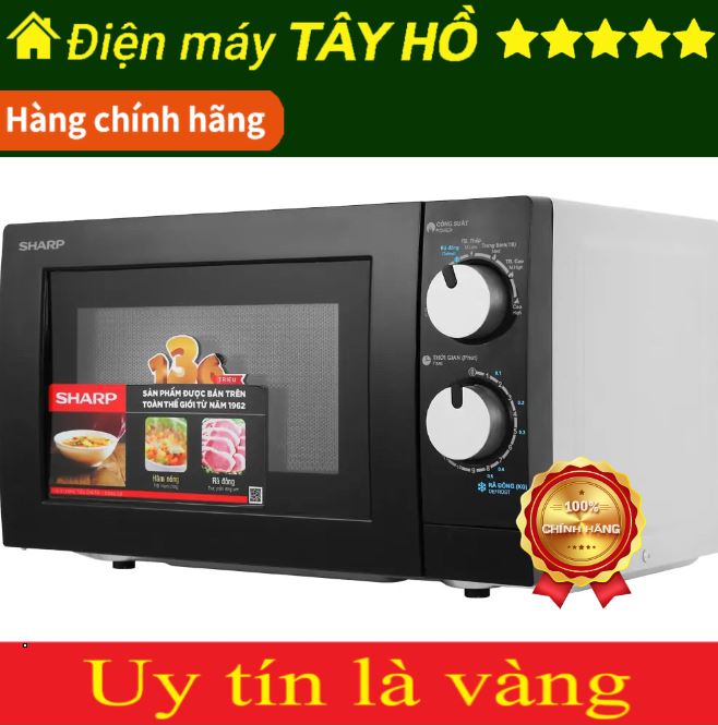 {HÀNG CHÍNH HÃNG} Lò vi sóng Sharp R-208VN-WS 20 lít