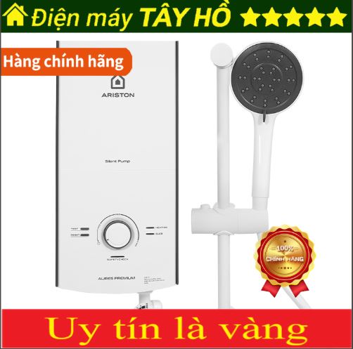 Máy nước nóng trực tiếp Ariston 4500W AURES PREMIUM 4.5P PEARL