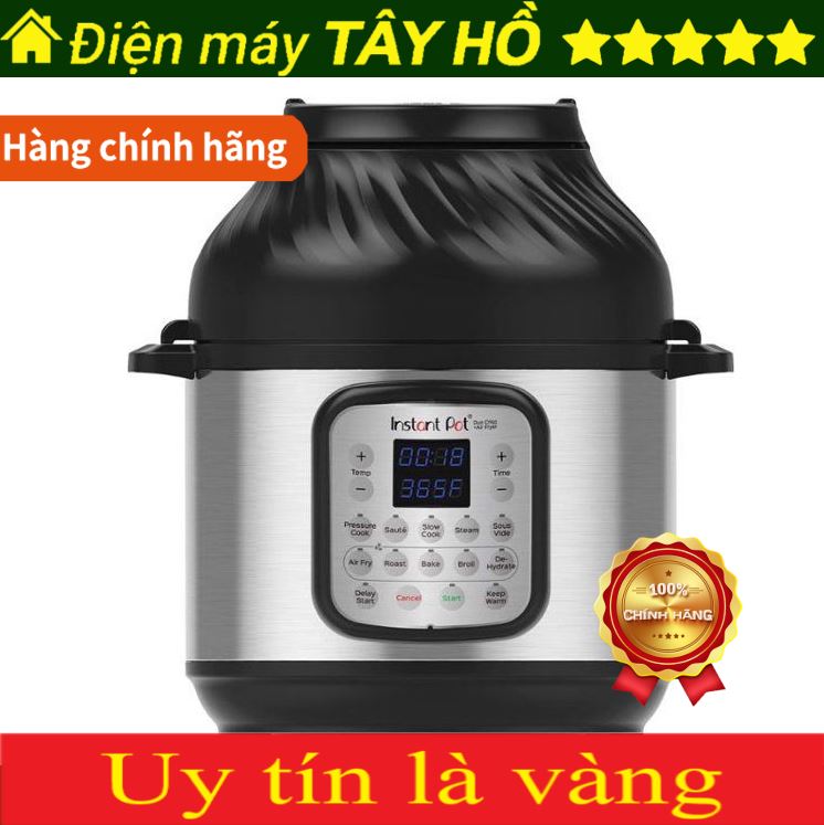 {HÀNG CHÍNH HÃNG} Nồi áp suất có chức năng chiên không dầu Instant Pot Duo Crisp AF8 8 lít - Xuất xứ Thương hiệu Canada