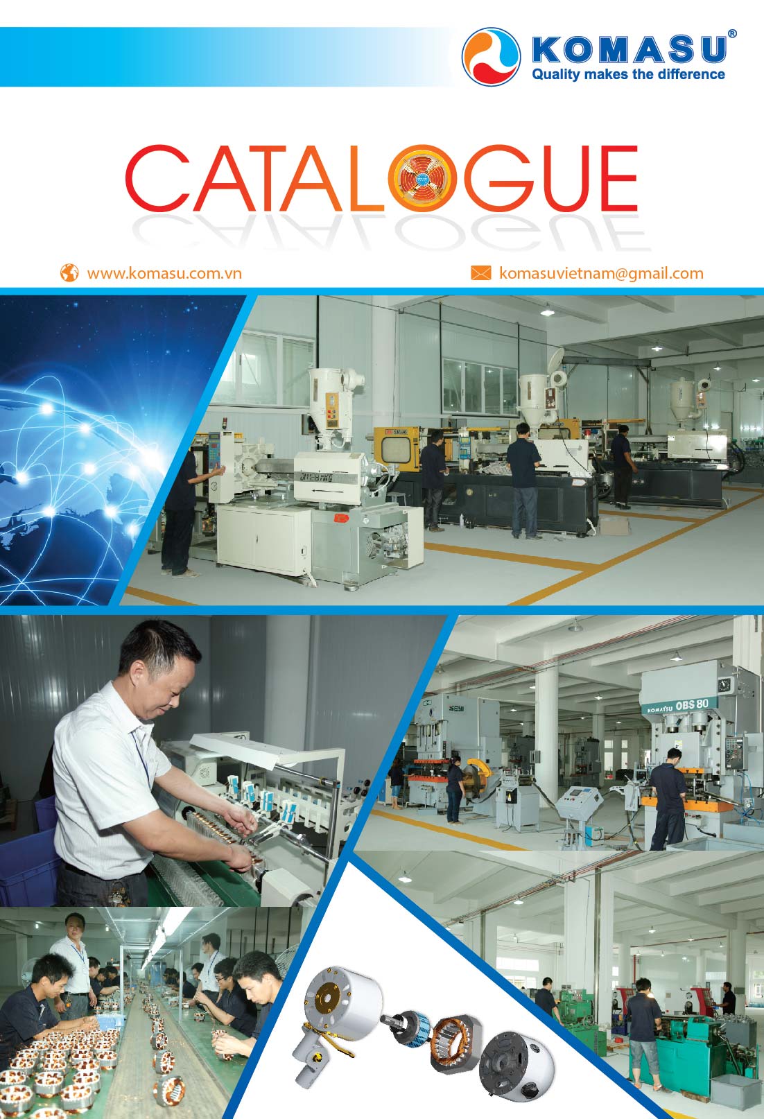 [ HÀNG CHÍNH HÃNG ] Quạt cây - đứng-treo tường công nghiệp Komasu KM500IN (KM500 IN/ KM500S.IN)