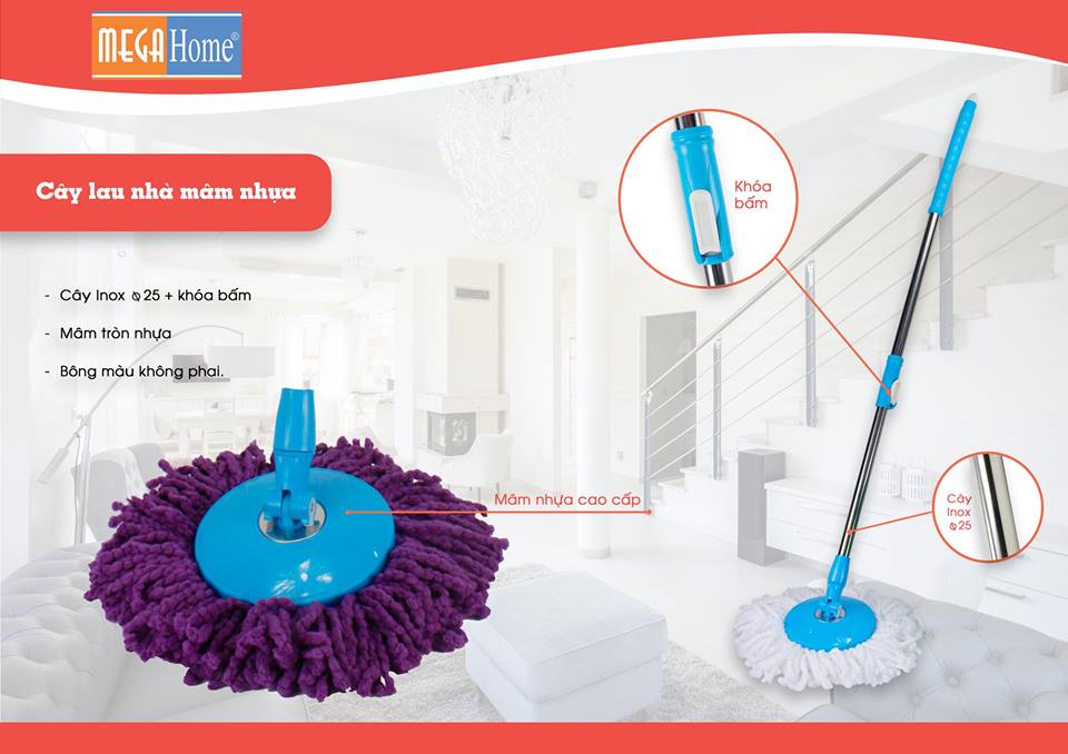 Cây lau nhà Megahome nhựa