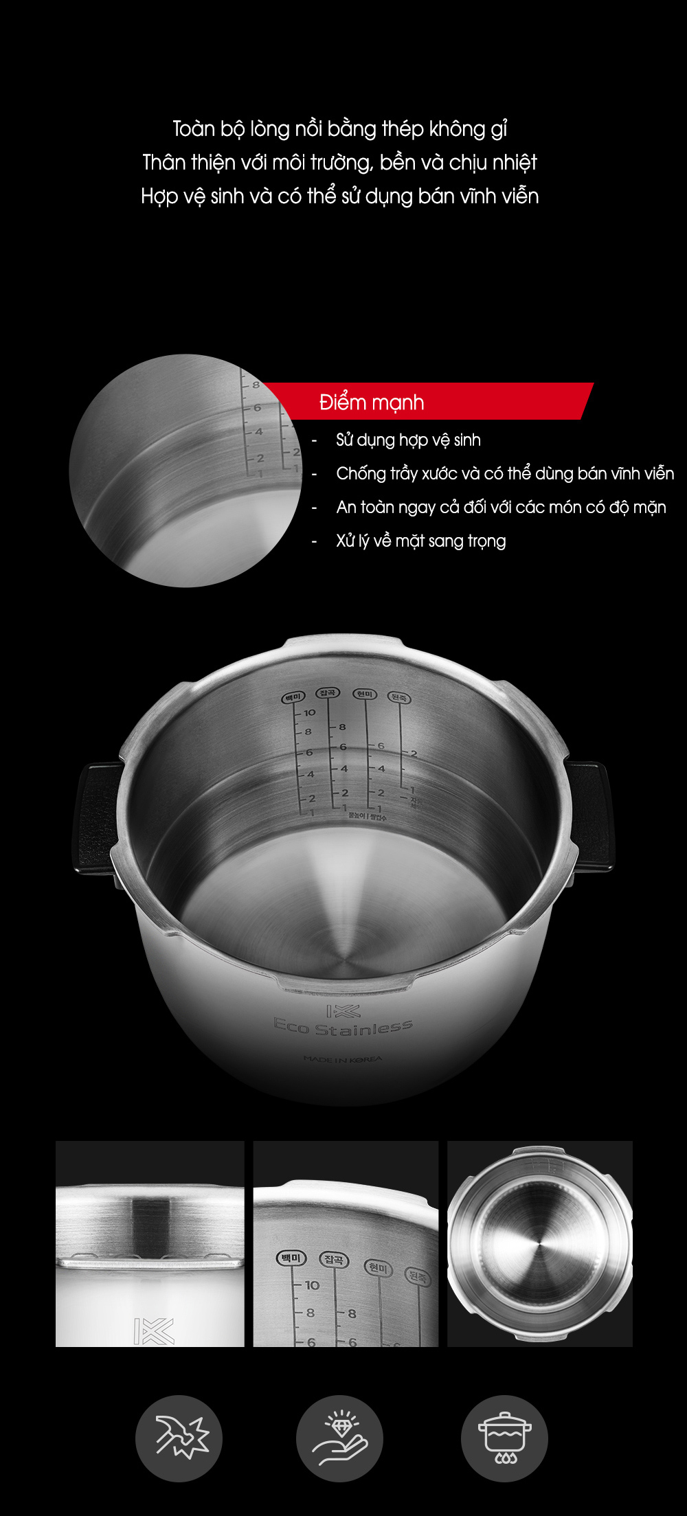 [HÀNG CHÍNH HÃNG] Nồi cơm điện cao tần áp suất Cuckoo CRP-DHAS069FB 1.08L (Lòng inox)