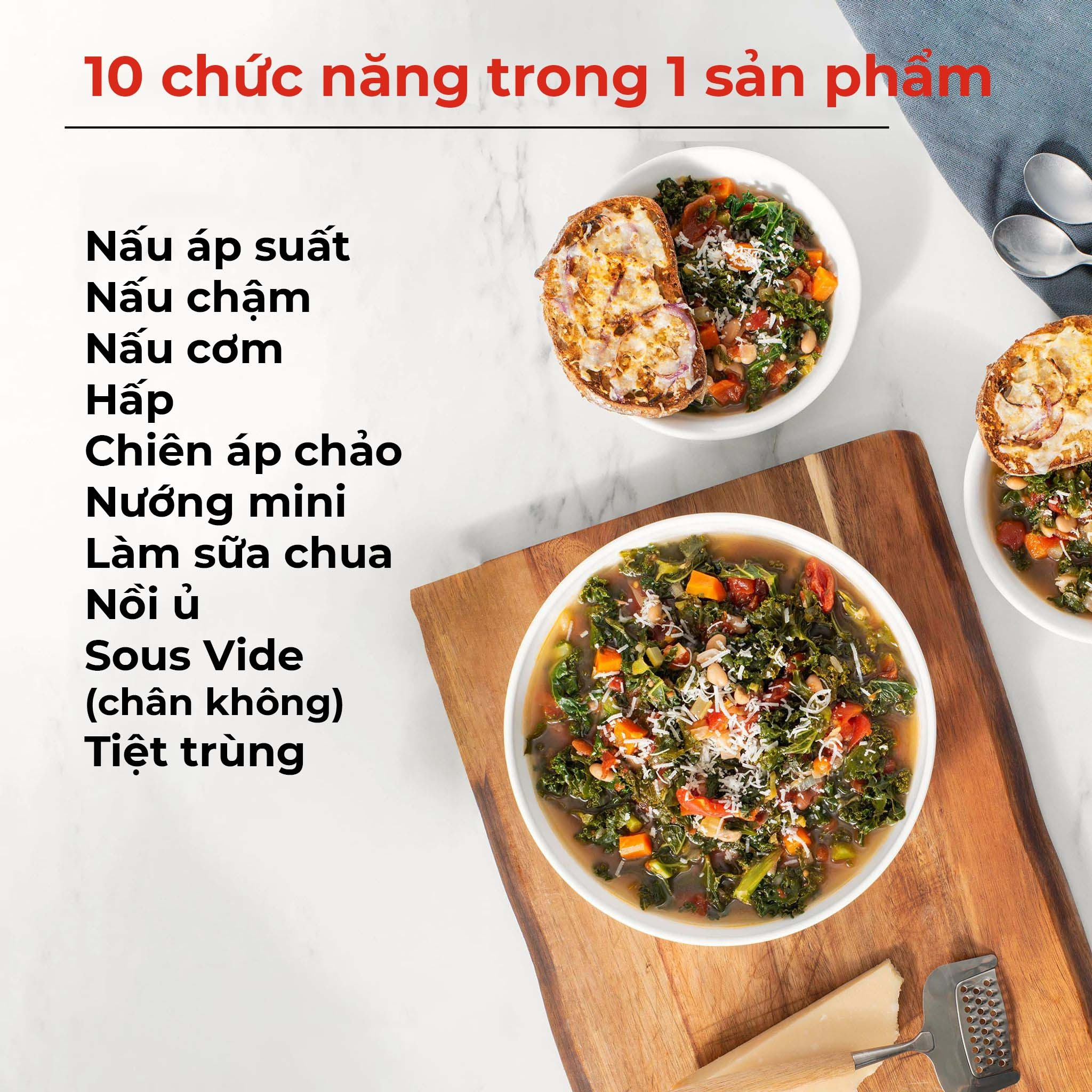 [GIẢM 30%] (GIAN HÀNG CHÍNH HÃNG) Nồi áp suất đa năng Instant Pot Pro 60 / IP Pro 60 - 5.7 lít 10 in 1 - Xuất xứ Thương hiệu Canada