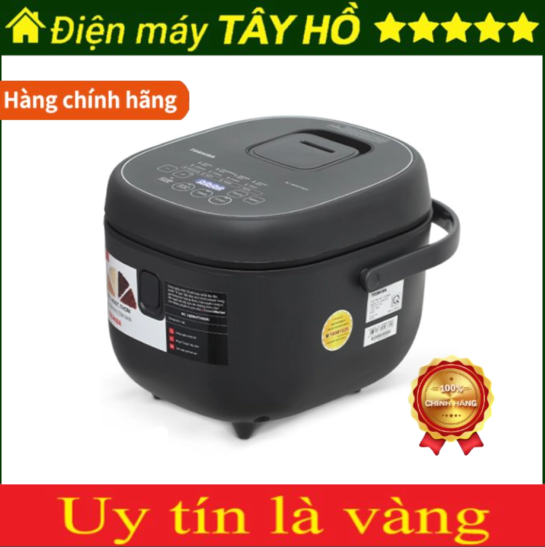 [HÀNG CHÍNH HÃNG] Nồi cơm điện tử 1.8 lít Toshiba RC-18DR4TVN