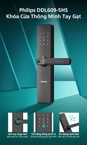 [Hàng chĩnh hãng] Khoá vân tay Philips DDL609-5HS