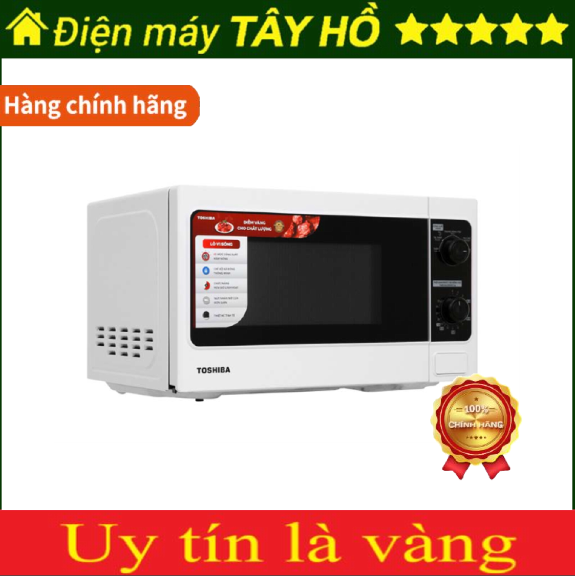 [HÀNG CHÍNH HÃNG] Lò vi sóng Toshiba ER-SM20(W1)VN
