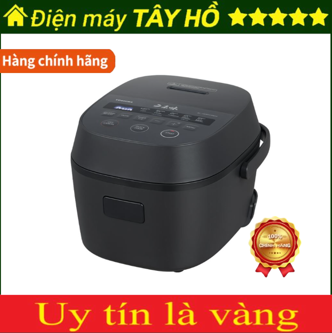 [HÀNG CHÍNH HÃNG] Nồi cơm điện tử Toshiba 1.8 lít RC-18DR5UVN