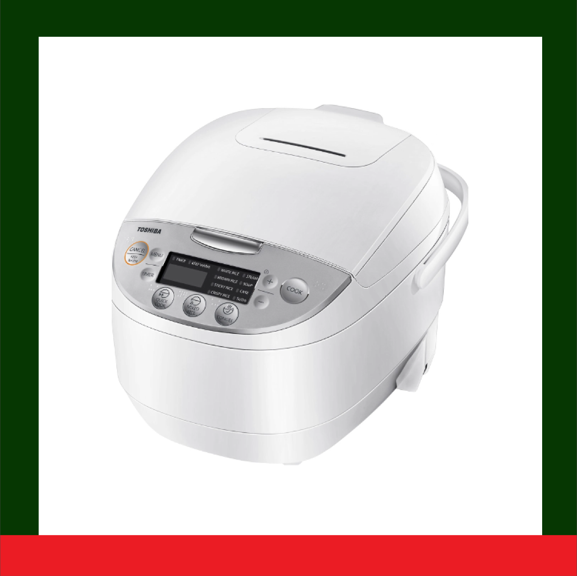 [HÀNG CHÍNH HÃNG] Nồi cơm điện tử Toshiba 1.8 lít RC-18DH2PV(W)