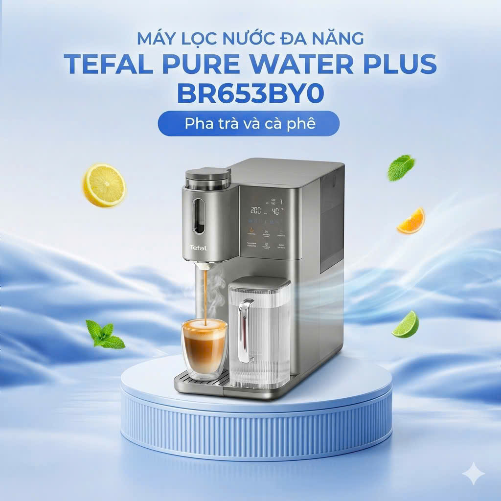Máy lọc nước để bàn thông minh Tefal BR453AY0 / Tefal BR653BY0