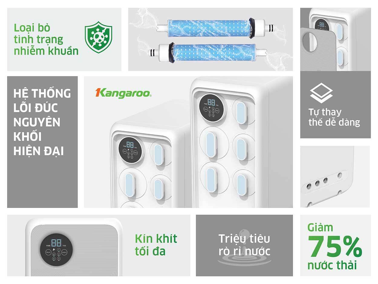 [GIẢM 30%] [KANGAROO | KG400HU] Máy lọc nước Hydrogen 60L/h Kangaroo KG 400HU