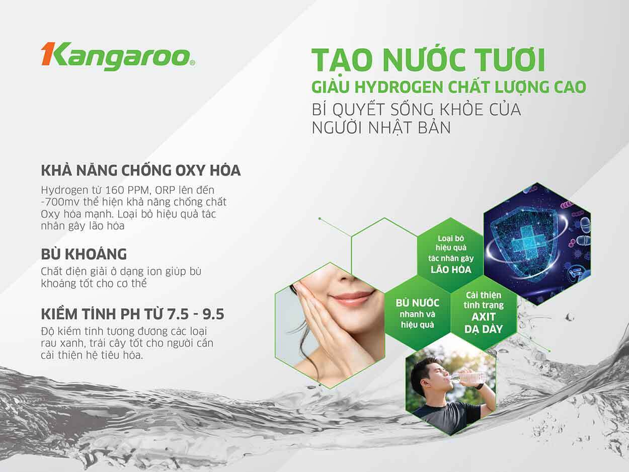 [GIẢM 30%] [KANGAROO | KG400HU] Máy lọc nước Hydrogen 60L/h Kangaroo KG 400HU
