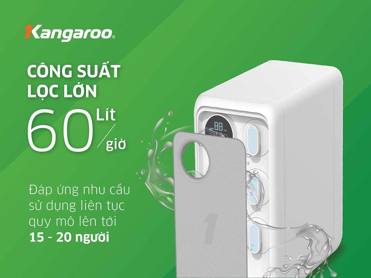 [GIẢM 30%] [KANGAROO | KG400HU] Máy lọc nước Hydrogen 60L/h Kangaroo KG 400HU