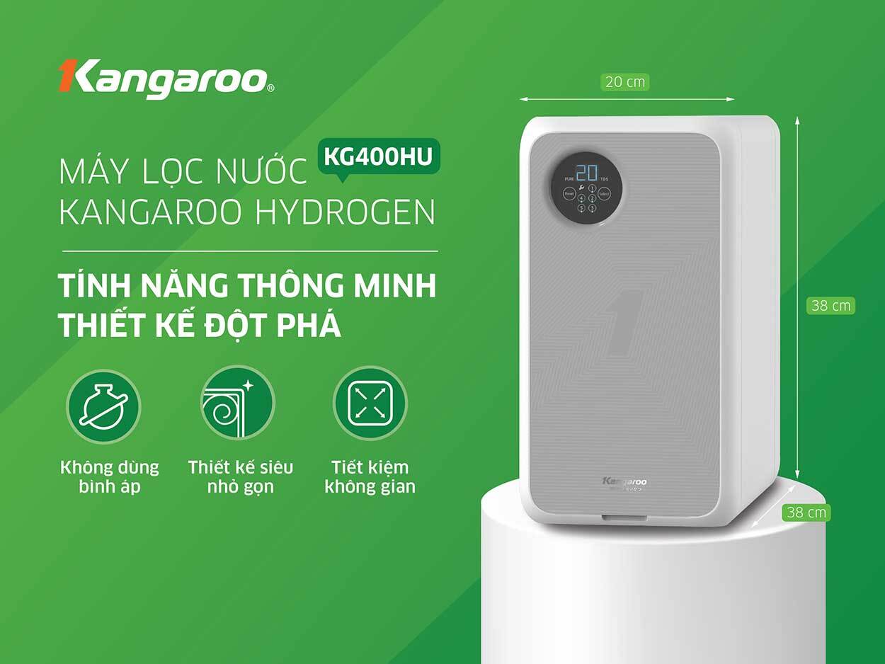 [GIẢM 30%] [KANGAROO | KG400HU] Máy lọc nước Hydrogen 60L/h Kangaroo KG 400HU