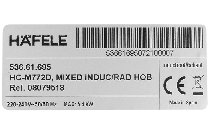 [HÀNG CHÍNH HÃNG] Bếp từ hồng ngoại lắp âm Hafele HC-M772D (536.61.695)