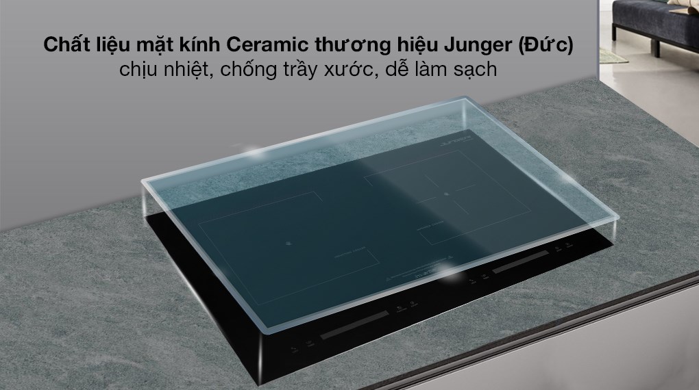 [HÀNG CHÍNH HÃNG] Bếp đôi từ-hồng ngoại Junger SIS-66 3100W - Thương hiệu Đức