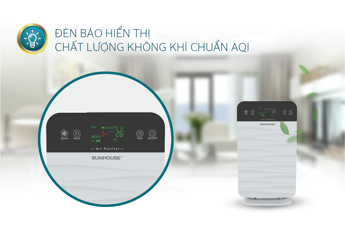 MÁY LỌC KHÔNG KHÍ SUNHOUSE SHD-15AP9715