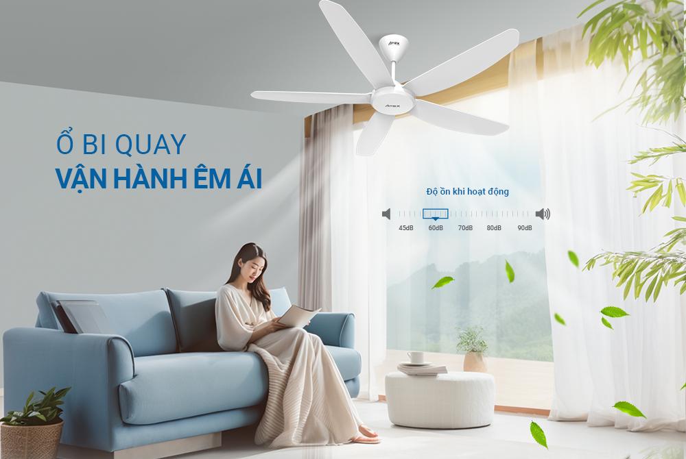 [HÀNG CHÍNH HÃNG] QUẠT TRẦN 5 CÁNH SUNHOUSE APEX APF7669W
