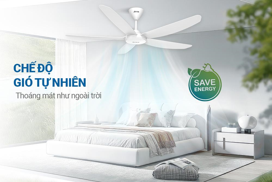 [HÀNG CHÍNH HÃNG] Quạt trần Sunhouse Apex 5 cánh APF7668W 60W