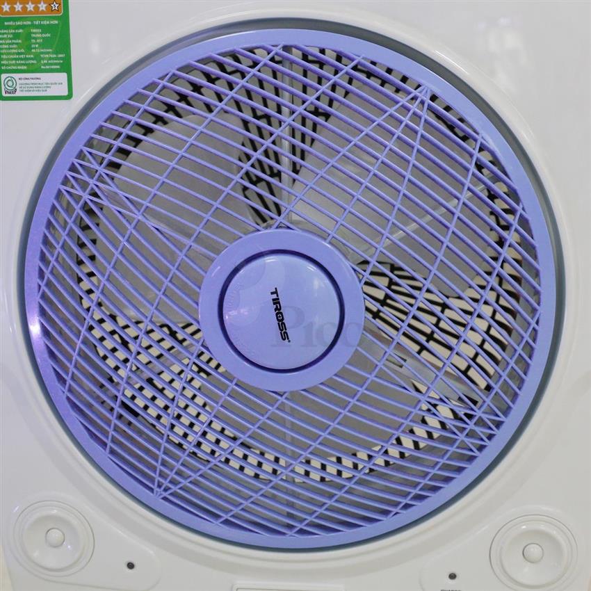 Quạt sạc tích điện có đèn Tiross TS917 (Hàng chính hãng)