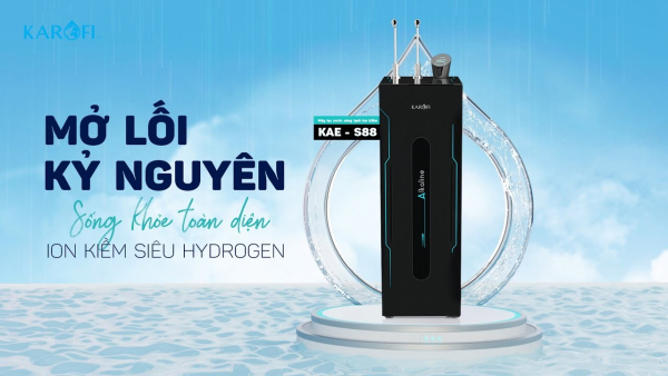 [HÀNG CHÍNH HÃNG] Máy lọc nước nóng lạnh Hydro-ion kiềm Karofi KAE-S88 PRO MAX