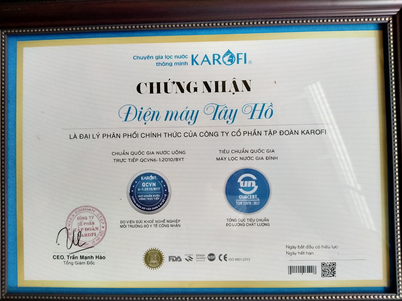 [CHÍNH HÃNG] MÁY LỌC NƯỚC KAROFI KAQ P95 – THÔNG MINH 10 LÕI HYDROGEN