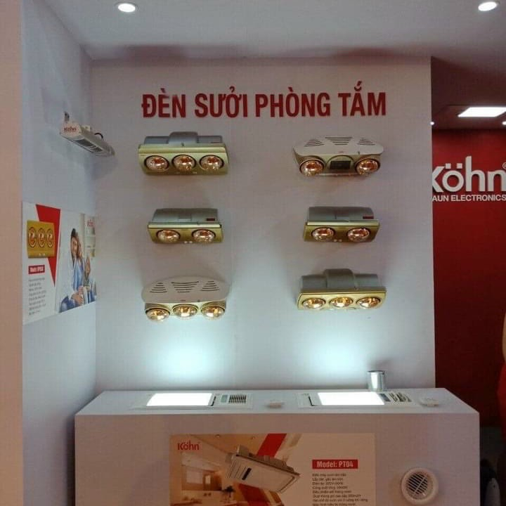 [KOHN | KU02G] Đèn sưởi nhà tắm Braun Kohn KU02G 2 bóng