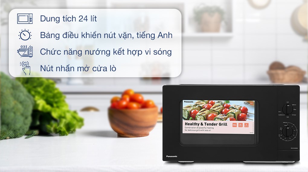 [HÀNG CHÍNH HÃNG] Lò vi sóng PANASONIC NN-GM34NBYUE 24L
