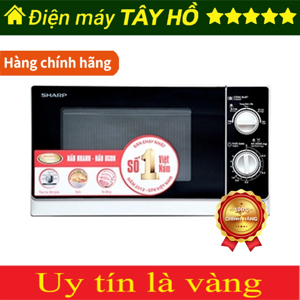 [HÀNG CHÍNH HÃNG] Lò vi sóng Sharp R-205VN(S) 20 lít