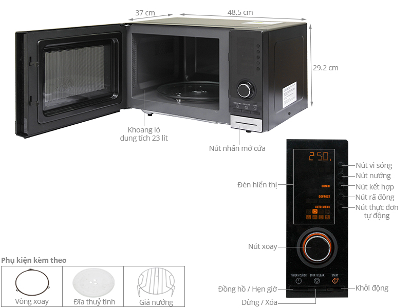 Lò vi sóng Electrolux EMM2348X (hàng chính hãng)