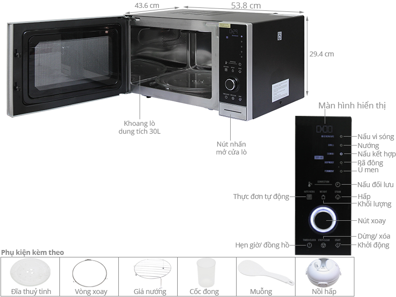 Lò vi sóng Electrolux EMS3087X (hàng chính hãng)