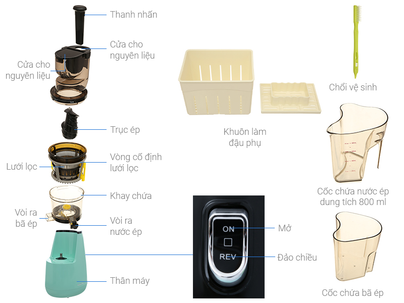 [HÀNG CHÍNH HÃNG] Máy ép chậm Kalite KL-598 (Xuất xứ Thái Lan) KL598