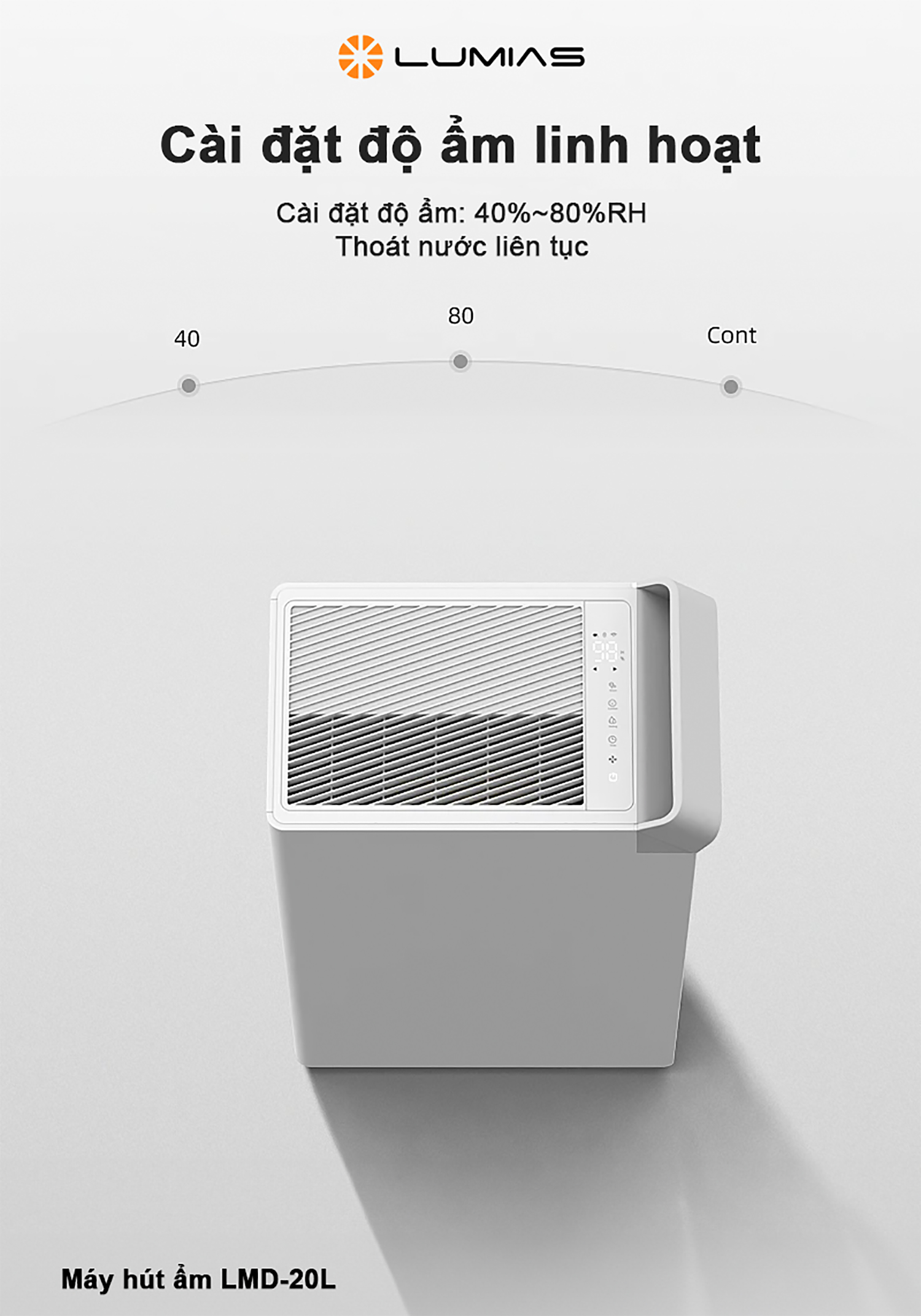 [Hàng chính hãng] Máy hút ẩm Lumias LMD-20L