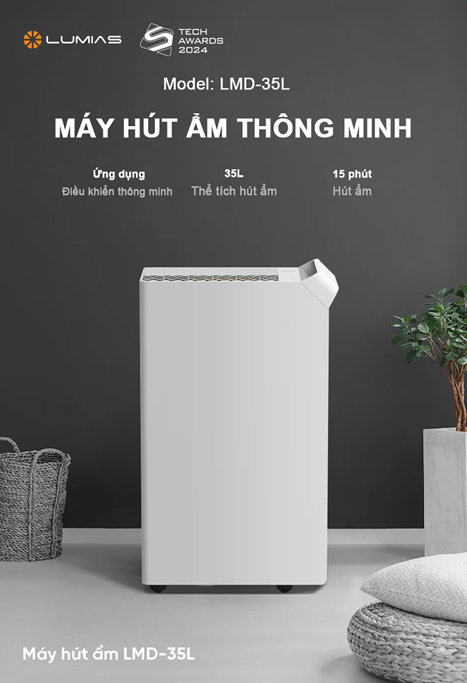 [GIẢM 40%] Máy hút ẩm Lumias LMD-35L / LMD-12L
