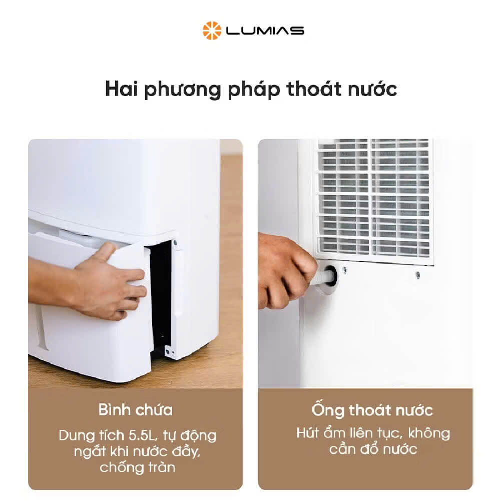 [Hàng chính hãng] Máy hút ẩm thông minh Lumias NWT D4 Pro 30L - 100m²