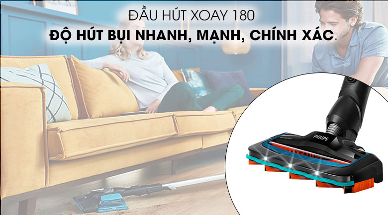 [HÀNG CHÍNH HÃNG] Máy hút bụi không dây Philips FC6728