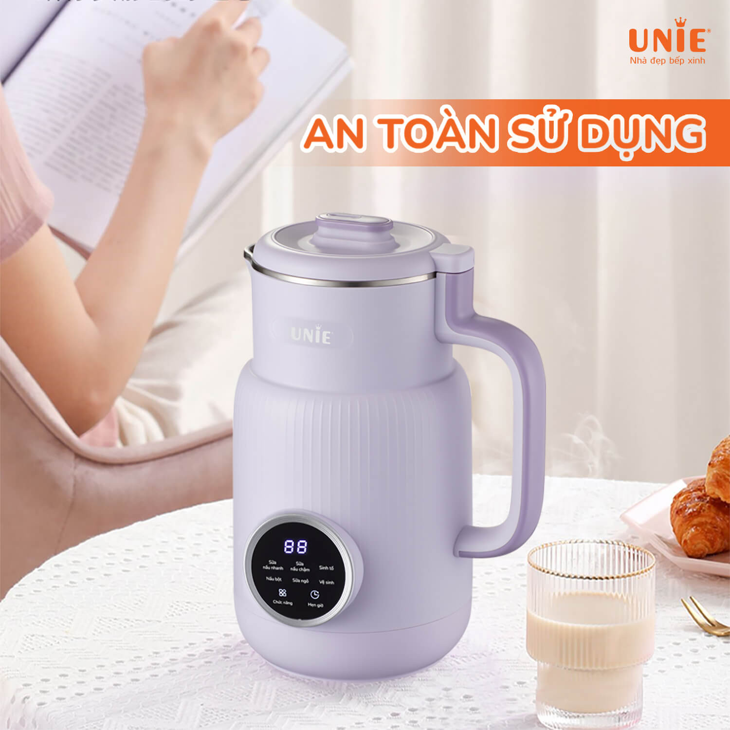 [HÀNG CHÍNH HÃNG] Máy làm sữa hạt UNIE UMB08