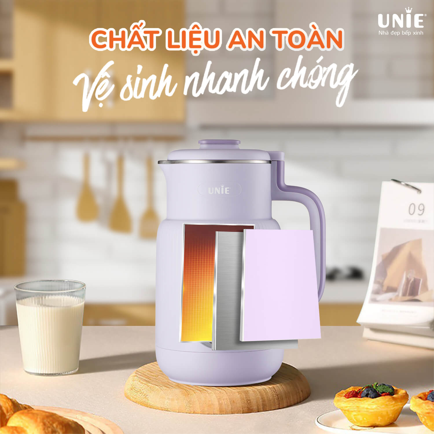 [HÀNG CHÍNH HÃNG] Máy làm sữa hạt UNIE UMB08