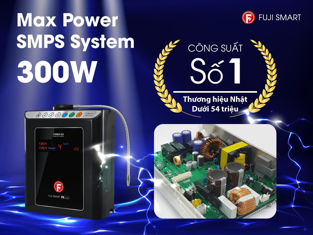[HÀNG CHÍNH HÃNG] Máy điện giải ion kiềm Fuji Smart P8 Home