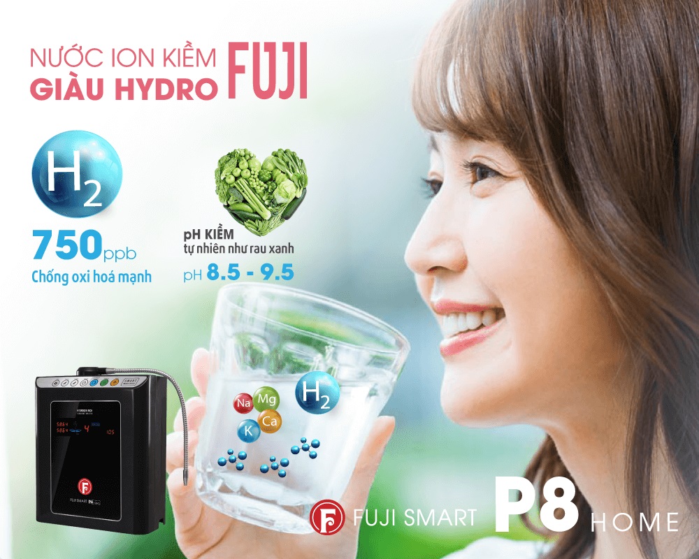 [HÀNG CHÍNH HÃNG] Máy điện giải ion kiềm Fuji Smart P8 Home Phụ kiện Lõi lọc tinh