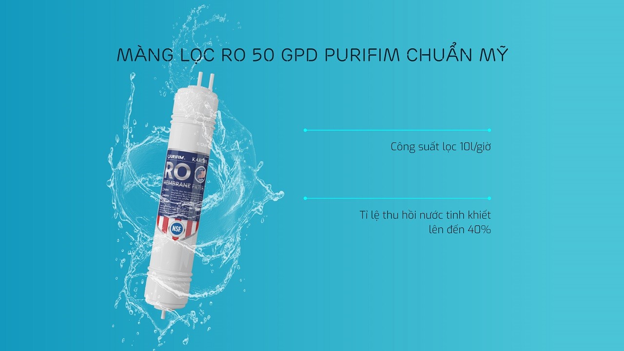 [HÀNG CHÍNH HÃNG] Máy lọc nước Karofi ERO100V có vỏ