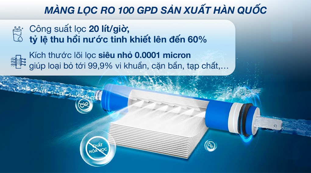 [HÀNG CHÍNH HÃNG] [KAROFI] Máy lọc nước RO nóng nguội Livotec 635 10 lõi