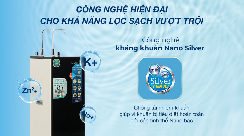 [HÀNG CHÍNH HÃNG] [KAROFI] Máy lọc nước RO nóng nguội Livotec 635 10 lõi