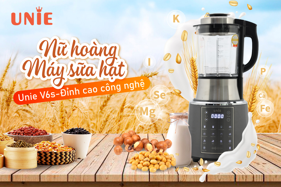 [CHÍNH HÃNG] Máy làm sữa hạt UNIE V6S
