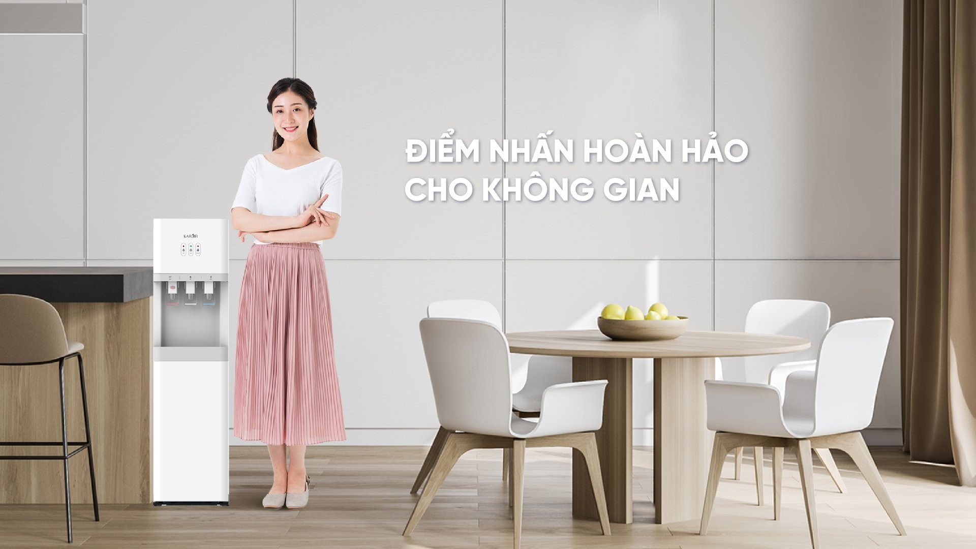 [HÀNG CHÍNH HÃNG] Máy nóng lạnh Karofi HCV206 – Mẫu NEW