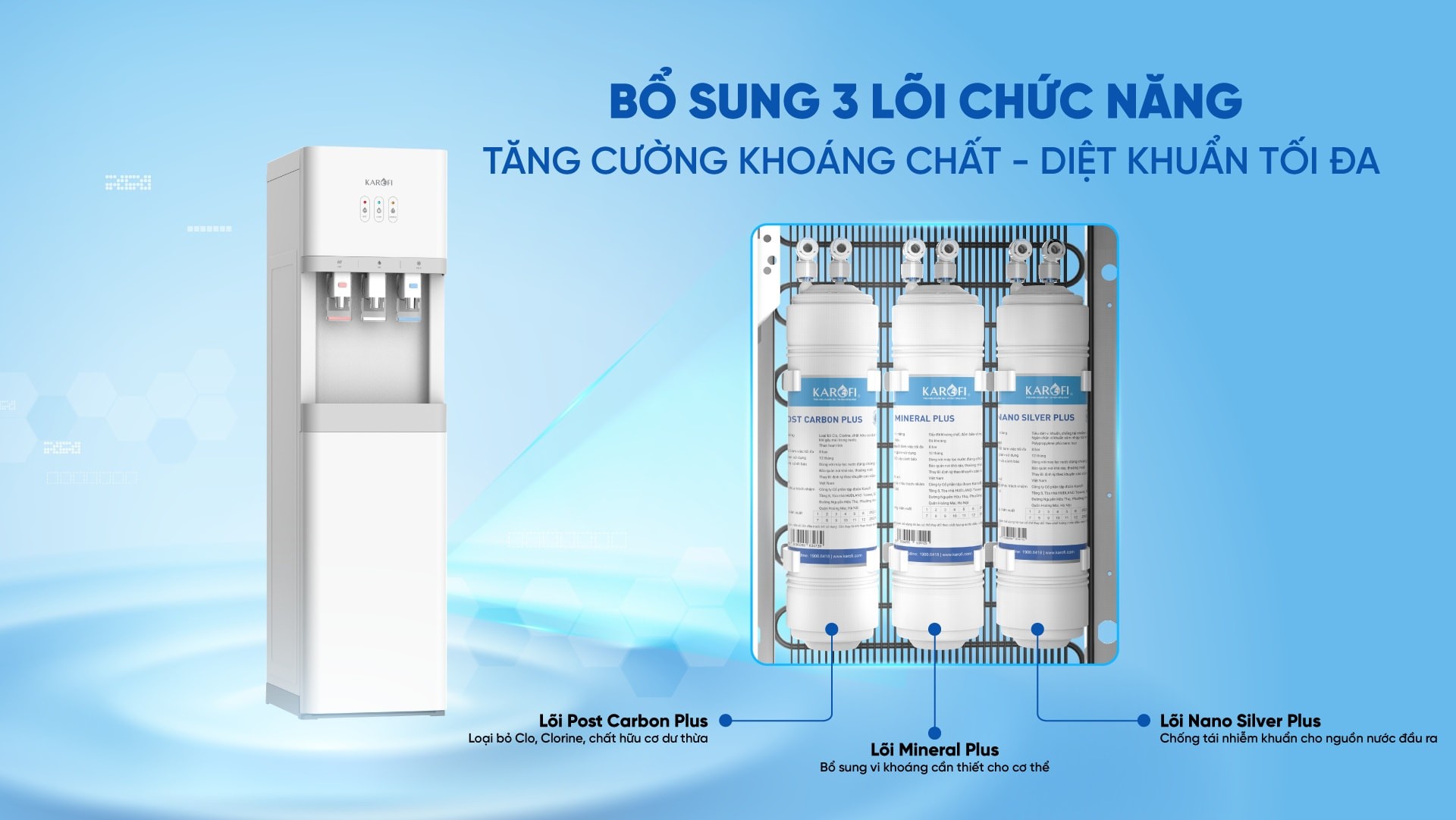 [GIẢM 30%] [HÀNG CHÍNH HÃNG] Máy nóng lạnh Karofi HCV209 - NEW!