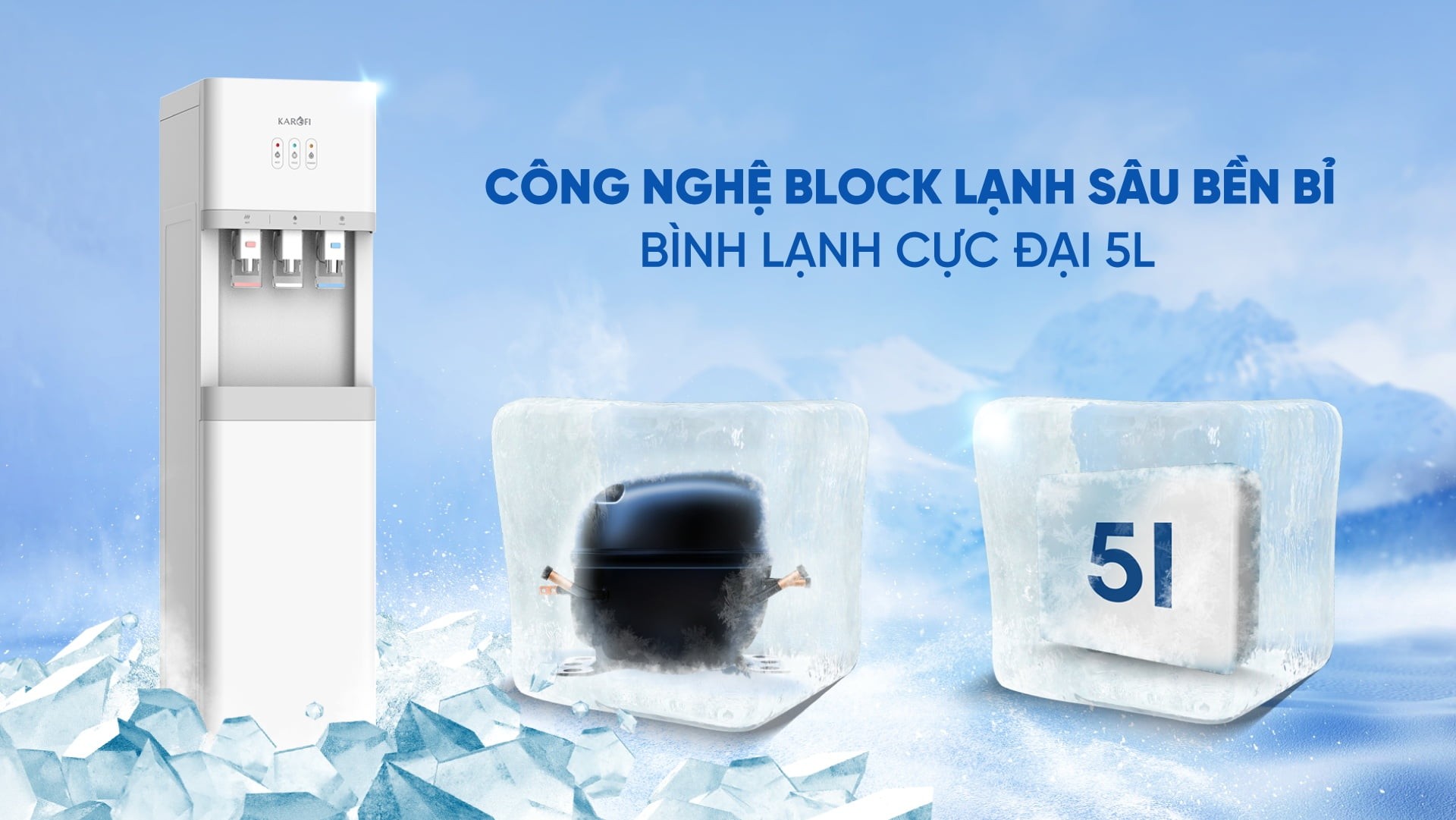 [GIẢM 30%] [HÀNG CHÍNH HÃNG] Máy nóng lạnh Karofi HCV209 - NEW!